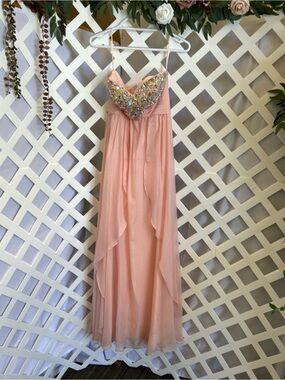 strapless open back dress ASHLEYlauren Style 12149 main image 0